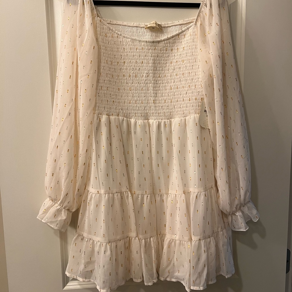 L Long Sleeve Off-White Altar’d State Dress